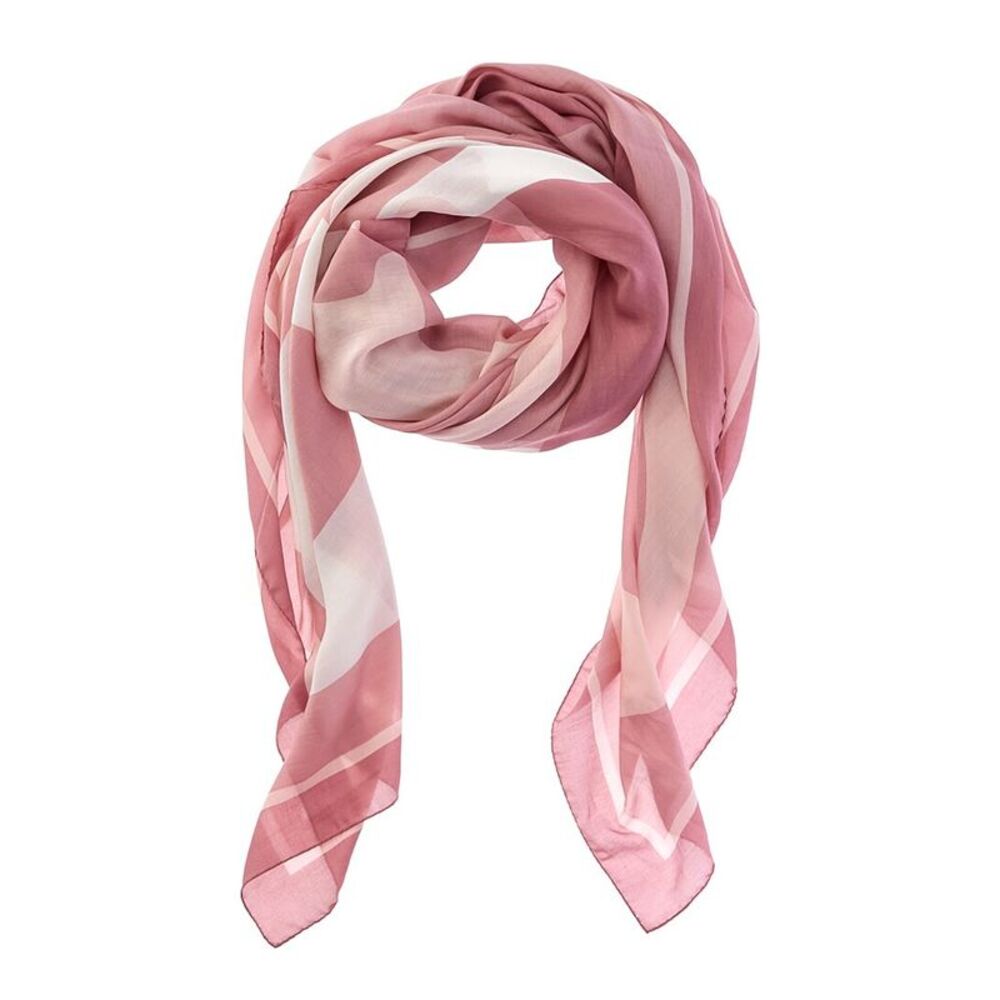 Burberry Logo Silk Scarf, Pink